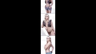 Busty chick je jacking off