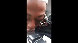 Rjavolaska obvladuje velik dildo